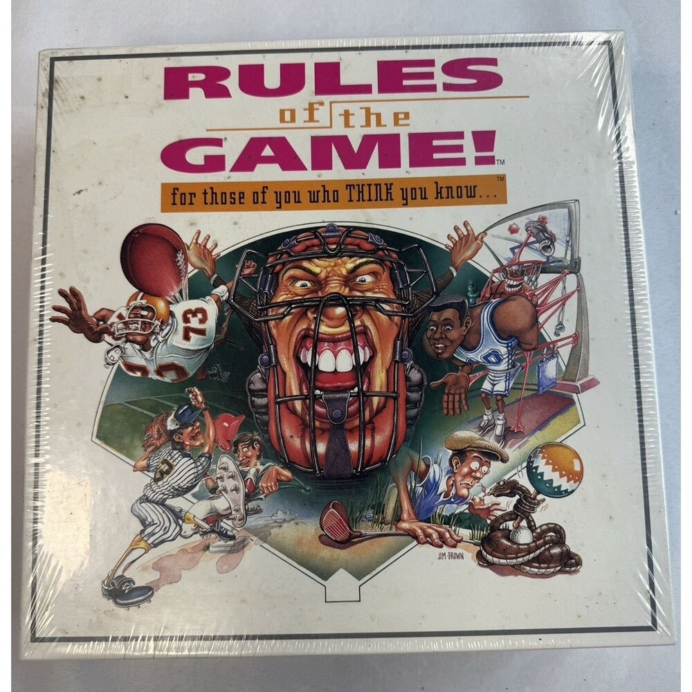 Rules of the Game Sports Trivia Board Game 1995 Poole Enterprise Factory Sealed